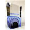 Image 1 : A COLORLESS AND COBALT BLUE GLASS SCULPTURE