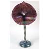 Image 3 : THREE IRIDESCENT ART GLASS JACK-IN-THE-PULPIT VASES