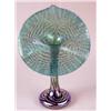Image 4 : THREE IRIDESCENT ART GLASS JACK-IN-THE-PULPIT VASES