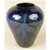 Image 4 : THREE COBALT BLUE ART GLASS VASES