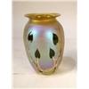 Image 2 : TWO AMBER COLORED GLASS VASES