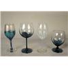 Image 1 : AN ASSORTED GROUP OF BLUE GLASS STEMWARE