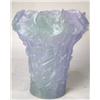 Image 2 : A FROSTED LILAC AND PINK GLASS VASE