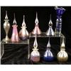 Image 1 : A GROUP OF NINE IRIDESCENT GLASS PERFUME BOTTLES