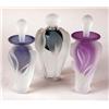 Image 2 : A GROUP OF FOUR FROSTED GLASS PERFUME BOTTLES