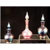 Image 1 : A GROUP OF THREE IRIDESCENT GLASS PERFUME BOTTLES