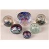 Image 1 : A GROUP OF FIVE GLASS PAPERWEIGHTS