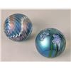 Image 4 : A GROUP OF SIX IRIDESCENT GLASS PAPERWEIGHTS