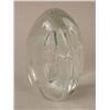 Image 2 : A GROUP OF TWO COLORLESS AND IRIDESCENT GLASS TEARDROP-FORM PAPERWEIGHTS