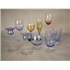 Image 1 : AN ASSEMBLED GROUP OF BLUE AND COLORLESS GLASS STEMWARE