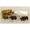 Image 1 : A GROUP OF ASSORTED RHINOCEROS FIGURINES