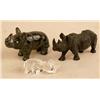 Image 2 : A GROUP OF ASSORTED RHINOCEROS FIGURINES