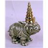 Image 2 : A GROUP OF ASSORTED POLYCHROME-DECORATED PARCEL-GILT PORCELAIN RHINOCEROS FIGURINES