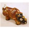 Image 5 : A GROUP OF ASSORTED POLYCHROME-DECORATED PARCEL-GILT PORCELAIN RHINOCEROS FIGURINES