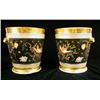 Image 1 : A PAIR OF COBALT AND PARCEL-GILT DOUBLE HANDLED PORCELAIN CACHE POTS