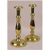 Image 1 : A PAIR OF CAST-BRASS CANDLESTICKS