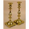 Image 2 : TWO PAIRS OF BRASS CANDLESTICKS