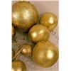 Image 2 : A GROUP OF ASSORTED GOLD-PAINTED SPHERICAL CHRISTMAS ORNAMENTS