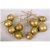 Image 3 : A GROUP OF ASSORTED GOLD-PAINTED SPHERICAL CHRISTMAS ORNAMENTS