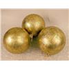 Image 4 : A GROUP OF ASSORTED GOLD-PAINTED SPHERICAL CHRISTMAS ORNAMENTS