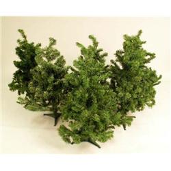 A GROUP OF SIX DECORATIVE ARTIFICIAL TREES