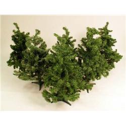 A GROUP OF SIX DECORATIVE ARTIFICIAL TREES