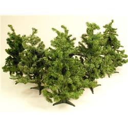 A GROUP OF SIX DECORATIVE ARTIFICIAL TREES