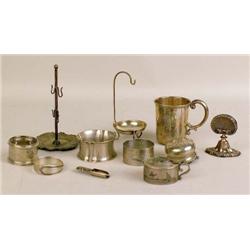 A GROUP OF STERLING SILVER TABLE ITEMS