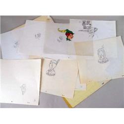 A GROUP OF CARTOON DRAWINGS