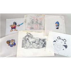 AN ASSORTED GROUP OF ADVERTISING DRAWINGS