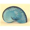 Image 1 : A SMALL BLUE GLASS SNAIL-FORM SCULPTURE