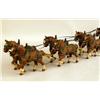 Image 2 : A CAST IRON POLYCHROME PAINT DECORATED BEER WAGON TOY