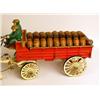 Image 4 : A CAST IRON POLYCHROME PAINT DECORATED BEER WAGON TOY