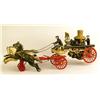Image 1 : A CAST IRON POLYCHROME PAINT-DECORATED FIRE PUMPER TOY