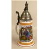 Image 5 : A GROUP OF THREE GLAZED CERAMIC BEER STEIN