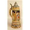 Image 1 : A GLAZED CERAMIC BEER STEIN