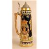 Image 3 : A GLAZED CERAMIC BEER STEIN IN RELIEF