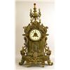 Image 1 : A GOTHIC PATINATED METAL MANTEL CLOCK