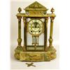 Image 1 : AN ORMOLU MOUNTED GREEN MARBLE MANTLE CLOCK