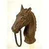 Image 3 : A BLACK CAST IRON HORSE HEAD FORM HITCHING POST FIGURE