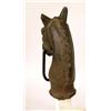 Image 4 : A BLACK CAST IRON HORSE HEAD FORM HITCHING POST FIGURE