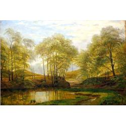 A FRAMED OIL ON CANVAS