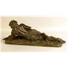 Image 4 : A CAST BRONZE SCULPTURE OF A RECUMBENT NATIVE AMERICAN