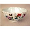 Image 1 : A POLYCHROME FLORAL AND GRASSHOPPER DECORATED PORCELAIN LOBED BOWL