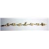Image 1 : A 14K BRUSHED AND POLISHED YELLOW GOLD CAT-FORM LINK BRACELET