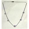 Image 1 : A 14K WHITE GOLD AND DIAMOND NECKLACE