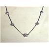 Image 2 : A 14K WHITE GOLD AND DIAMOND NECKLACE
