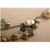 Image 4 : AN 18K WHITE GOLD PEARL AND AQUAMARINE BRIOLET CUT LARIAT WITH DIAMOND CLASP