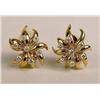 Image 1 : A PAIR OF SCHLUMBERGER FOR TIFFANY 18K YELLOW GOLD AND DIAMOND FLOWER-FORM EAR CLIPS