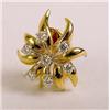 Image 2 : A PAIR OF SCHLUMBERGER FOR TIFFANY 18K YELLOW GOLD AND DIAMOND FLOWER-FORM EAR CLIPS